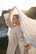 Emaan adeel | Sunlit Groove Luxury Lawn 26 | MEHVES - House Of Hania