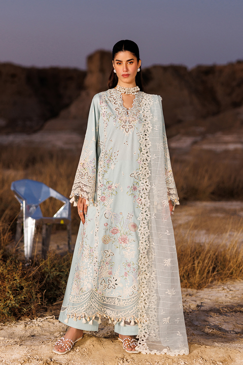 Emaan adeel | Sunlit Groove Luxury Lawn 26 | MORNING DEW - House Of Hania