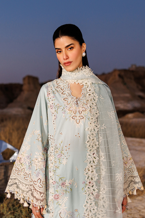 Emaan adeel | Sunlit Groove Luxury Lawn 26 | MORNING DEW - House Of Hania