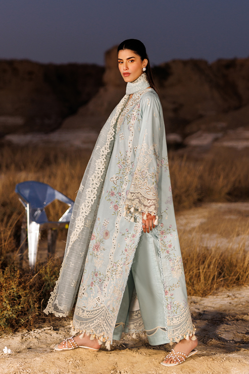 Emaan adeel | Sunlit Groove Luxury Lawn 26 | MORNING DEW - House Of Hania