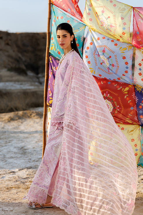 Emaan adeel | Sunlit Groove Luxury Lawn 26 | SUMMER SORBET - House Of Hania