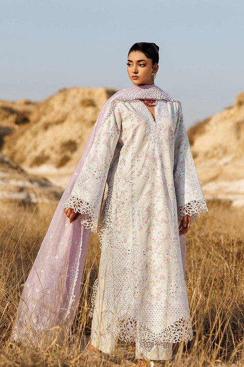 Emaan adeel | Sunlit Groove Luxury Lawn 26 | SUNNY SPLASH - House Of Hania