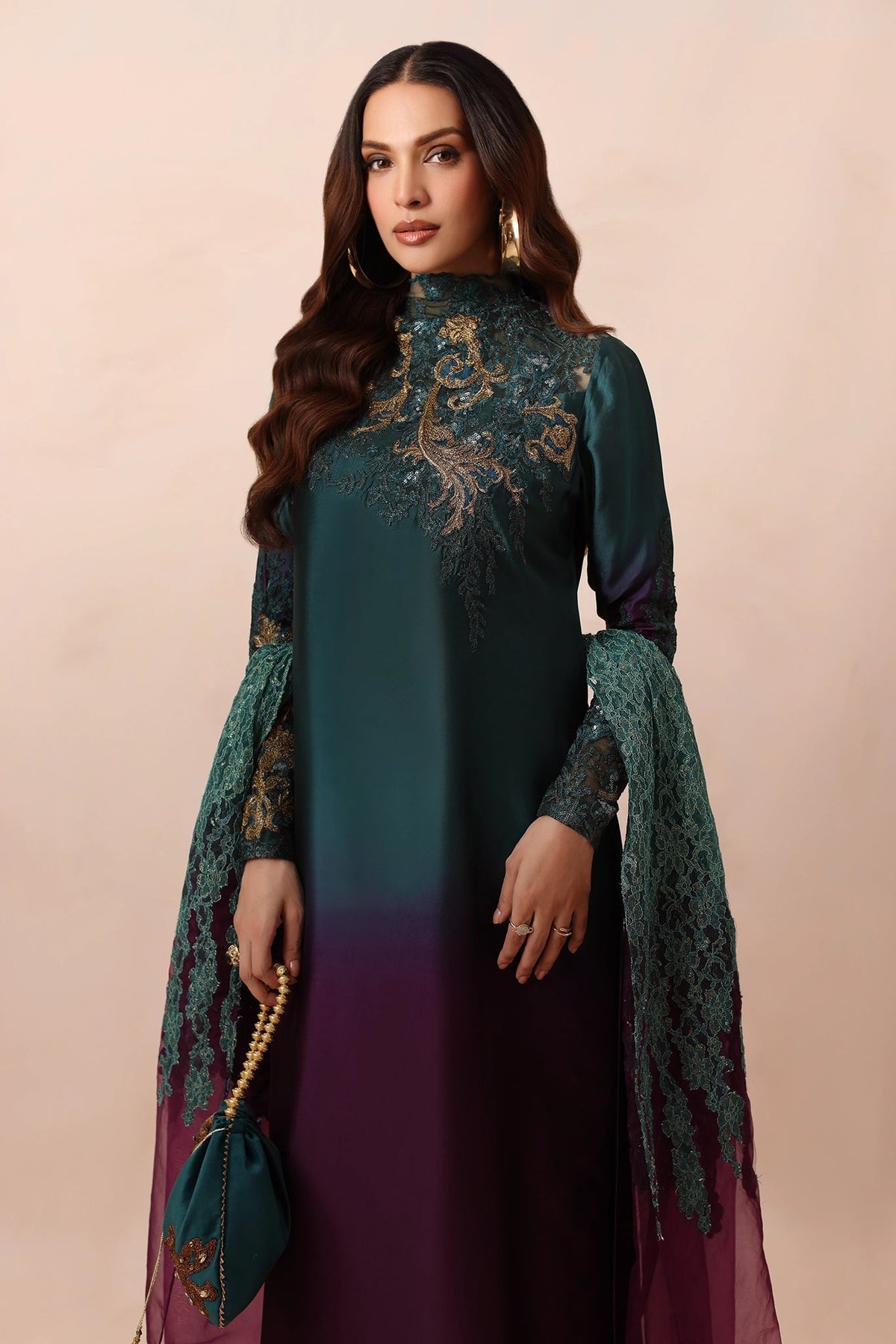 Musferah Saad | Eterna Formals | Emerald Dusk