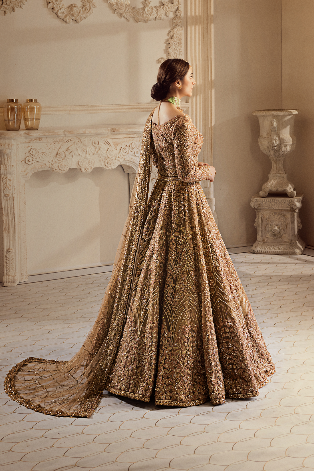 Erum Khan | Iris Bridal Couture 24 | GOLDEN AURA - House Of Hania