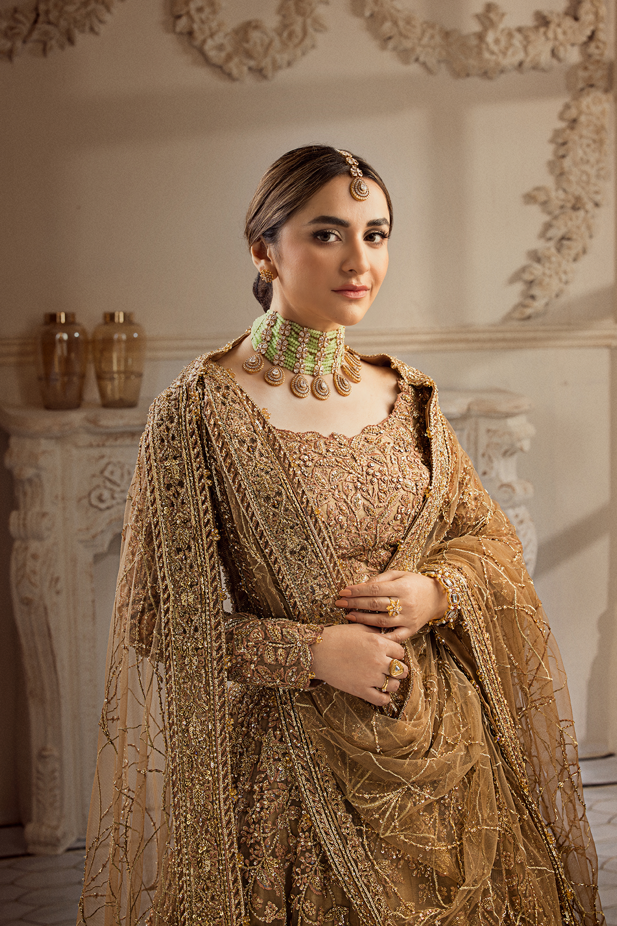 Erum Khan | Iris Bridal Couture 24 | GOLDEN AURA - House Of Hania