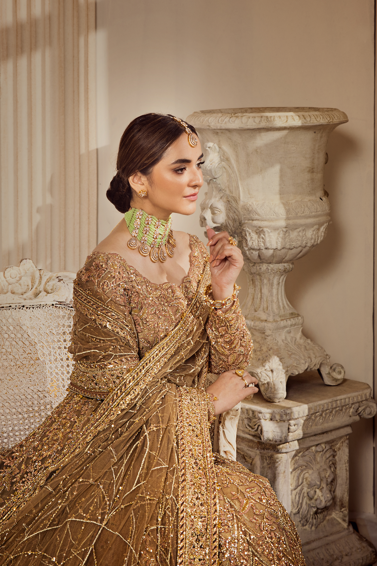 Erum Khan | Iris Bridal Couture 24 | GOLDEN AURA - House Of Hania