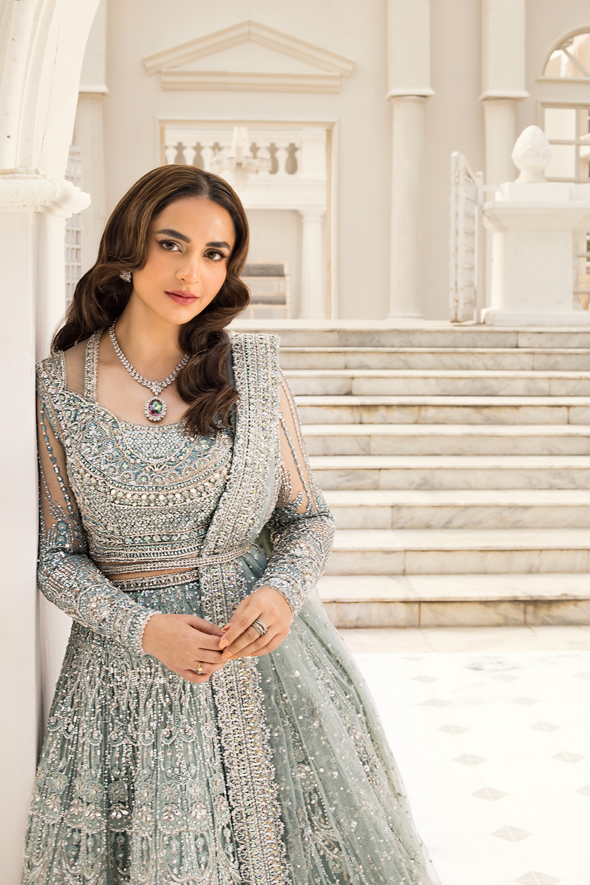 Erum Khan | Iris Bridal Couture 24 | MINTY BREEZE - House Of Hania