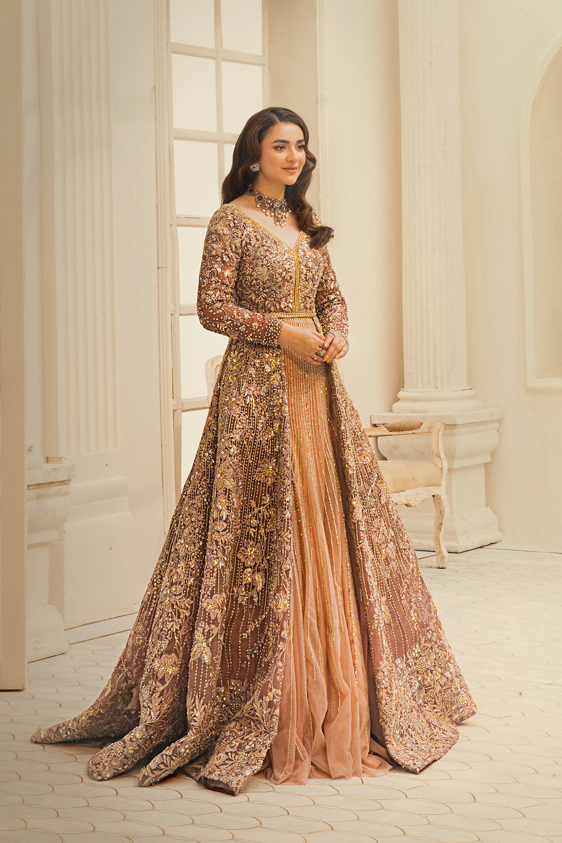 Erum Khan | Iris Bridal Couture 24 | SAPPHIRE SERENITY - House Of Hania