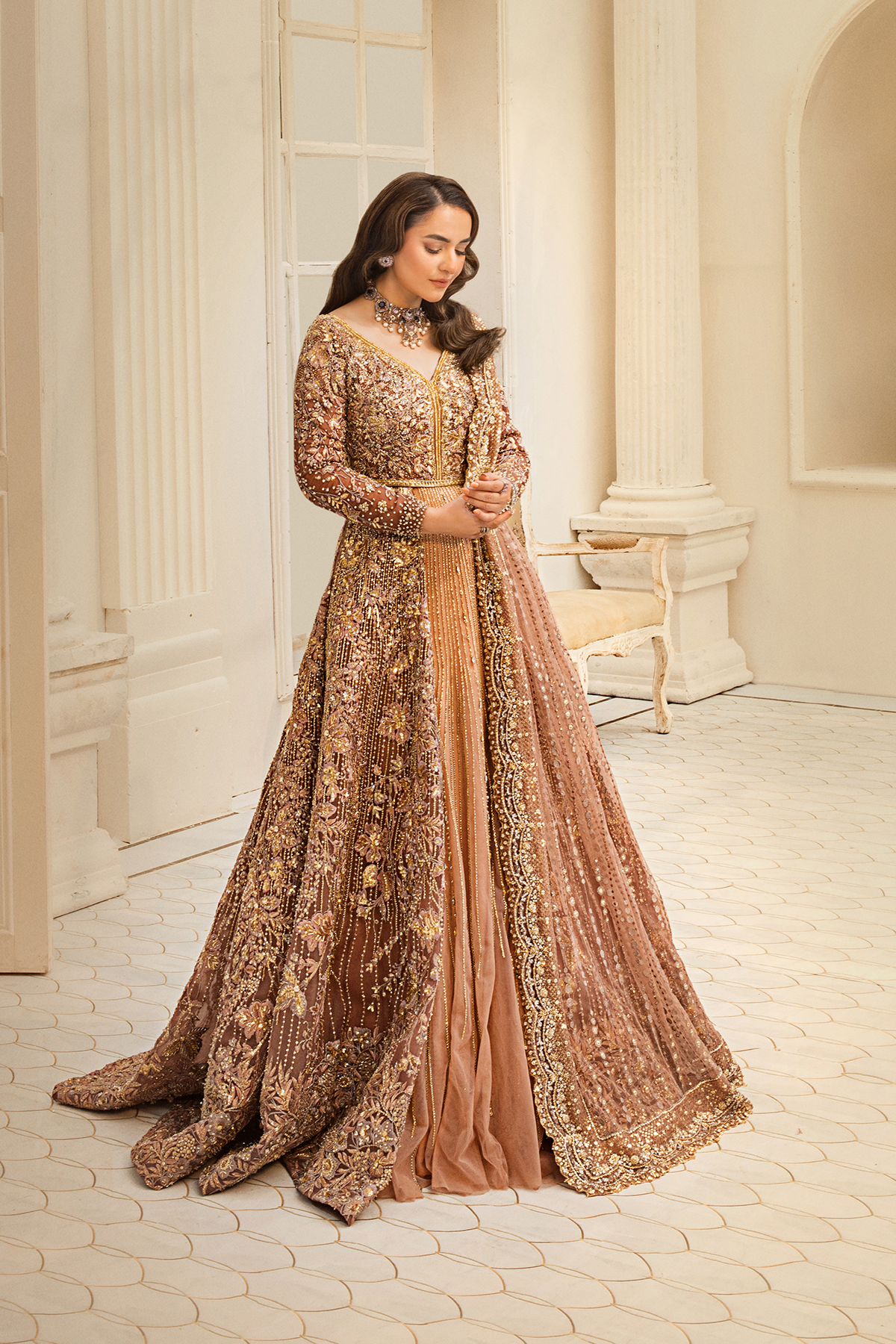 Erum Khan | Iris Bridal Couture 24 | SAPPHIRE SERENITY - House Of Hania