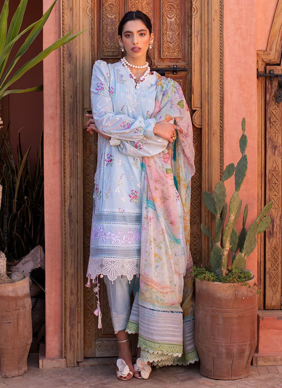FARAH TALIB AZIZ-BIA SKY-KESH LAWN'23 - House Of Hania