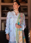FARAH TALIB AZIZ-BIA SKY-KESH LAWN'23 - House Of Hania