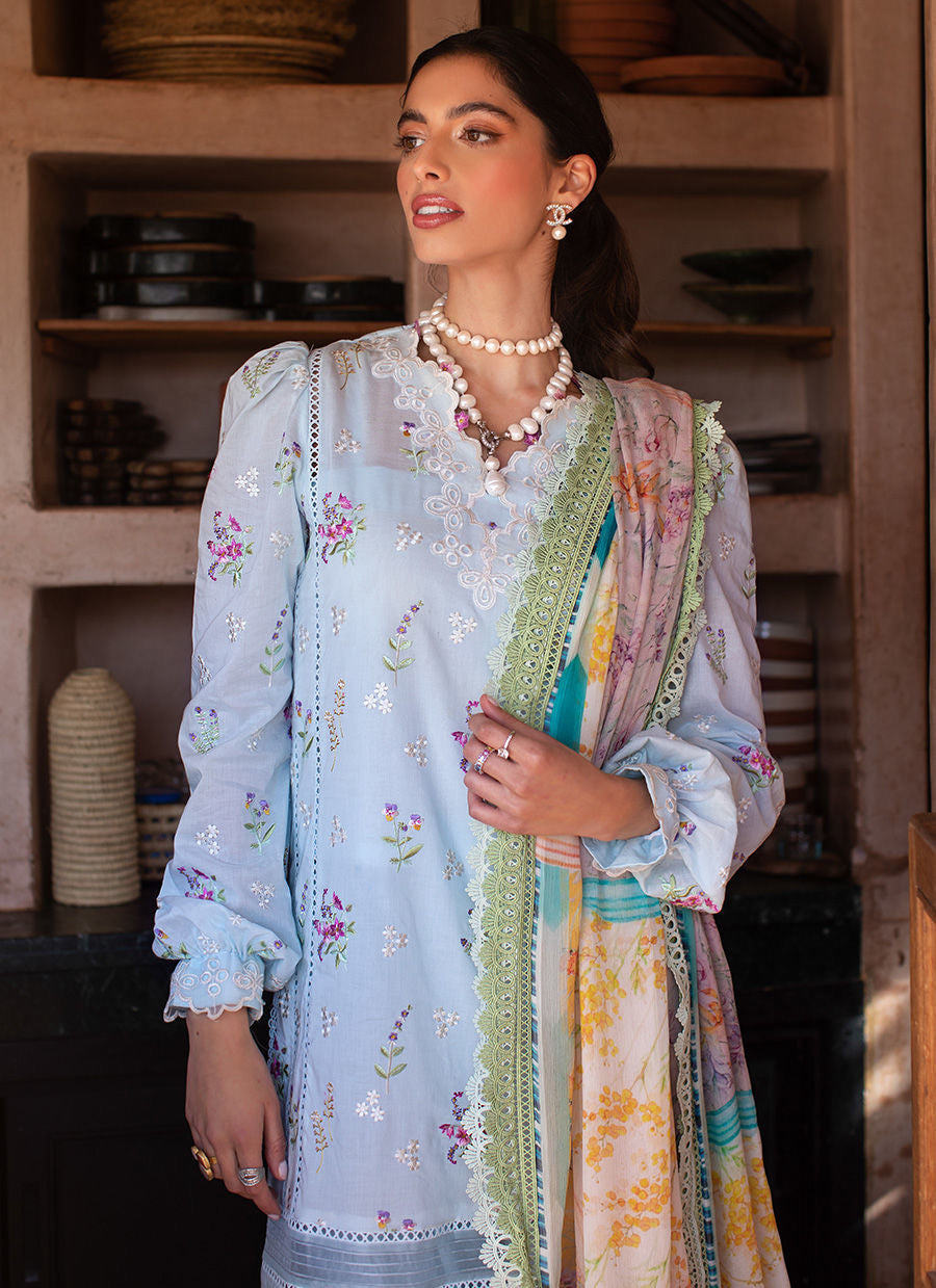 FARAH TALIB AZIZ-BIA SKY-KESH LAWN'23 - House Of Hania