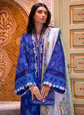FARAH TALIB AZIZ-JARDIN BLUE -KESH LAWN'23 - House Of Hania