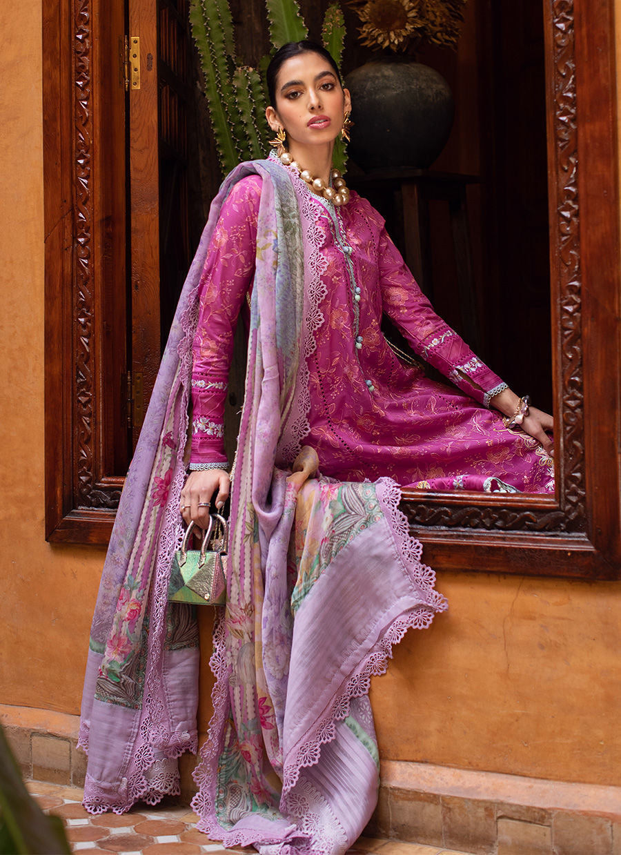 FARAH TALIB AZIZ-MARRAKECH MAGENTA-KESH LAWN'23 - House Of Hania