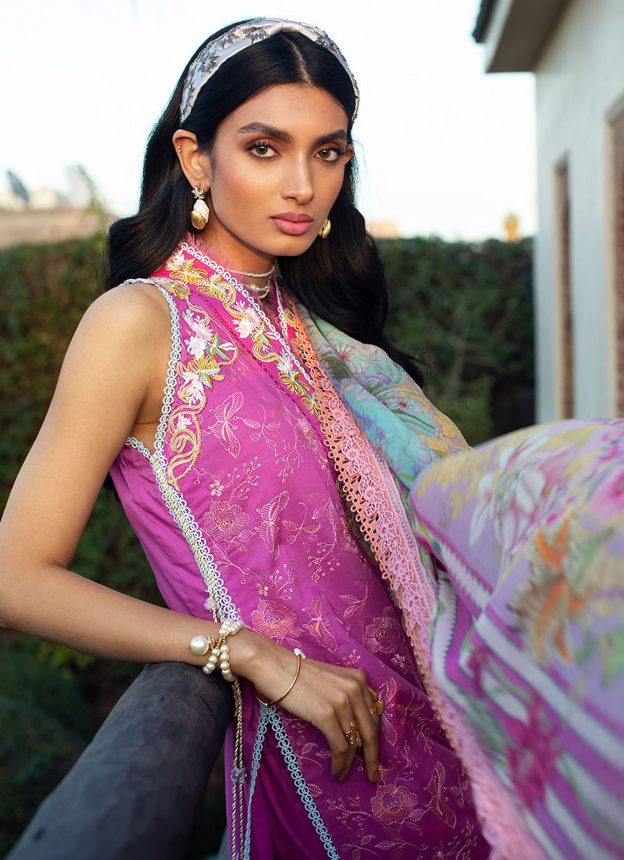 FARAH TALIB AZIZ-MARRAKECH MAGENTA-KESH LAWN'23 - House Of Hania