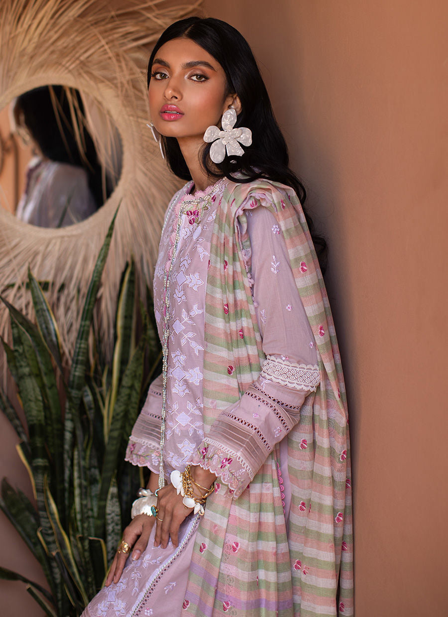 FARAH TALIB AZIZ-SETTI BLUSH -KESH LAWN'23 - House Of Hania