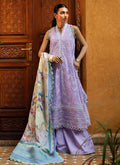 FARAH TALIB AZIZ-ZAT LAVENDER -KESH LAWN'23 - House Of Hania