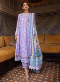 FARAH TALIB AZIZ-ZAT LAVENDER -KESH LAWN'23 - House Of Hania