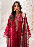 FARAH TALIB AZIZ-ZEITOUN RED-KESH LAWN'23 - House Of Hania