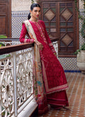 FARAH TALIB AZIZ-ZEITOUN RED-KESH LAWN'23 - House Of Hania