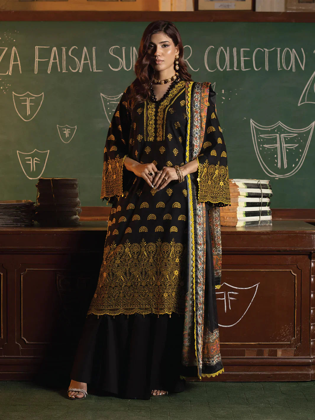 Faiza Faisal | Maya Luxury Lawn | Clara - House Of Hania