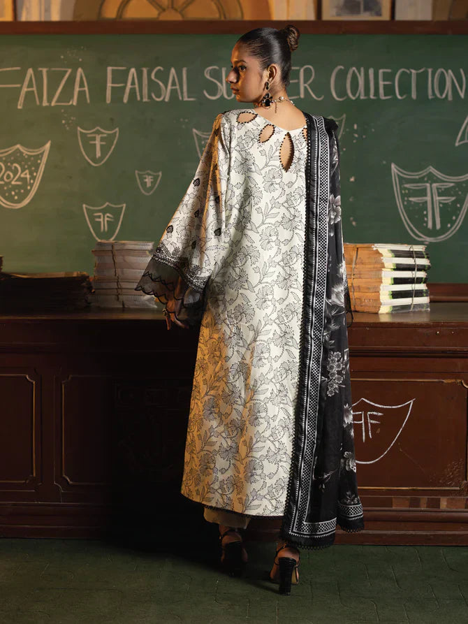 Faiza Faisal | Maya Luxury Lawn | Deniz - House Of Hania