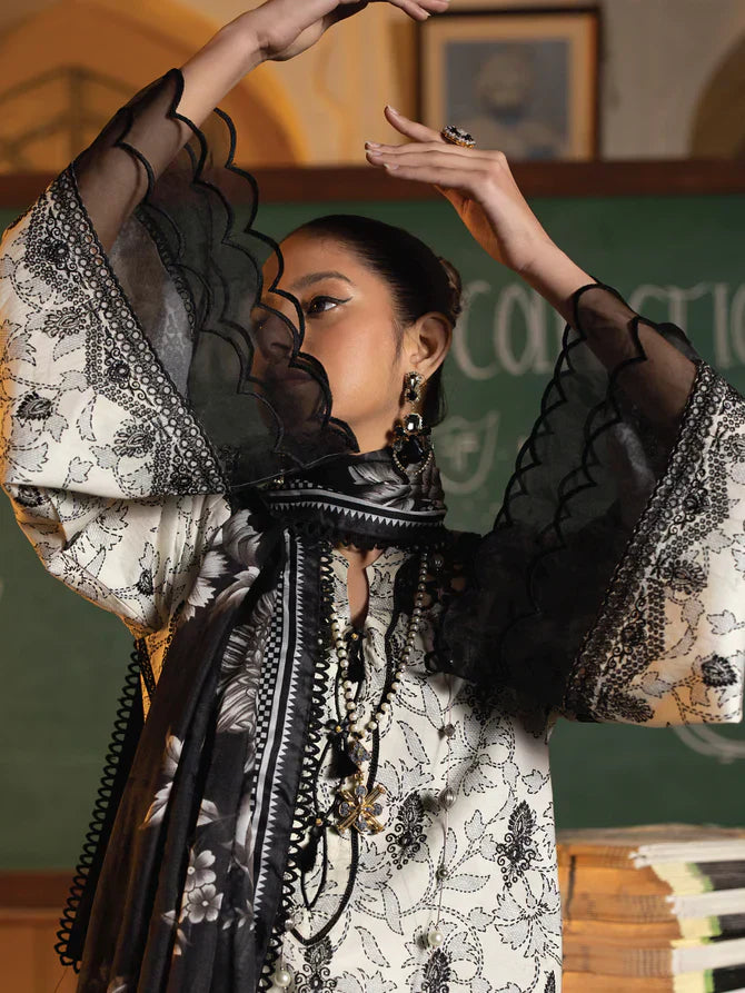 Faiza Faisal | Maya Luxury Lawn | Deniz - House Of Hania