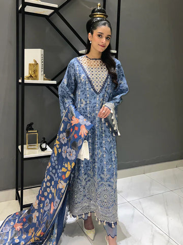 Faiza Faisal | Maya Luxury Lawn | Gamze - House Of Hania