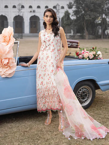 Faiza Faisal | Maya Luxury Lawn | Sandra - House Of Hania