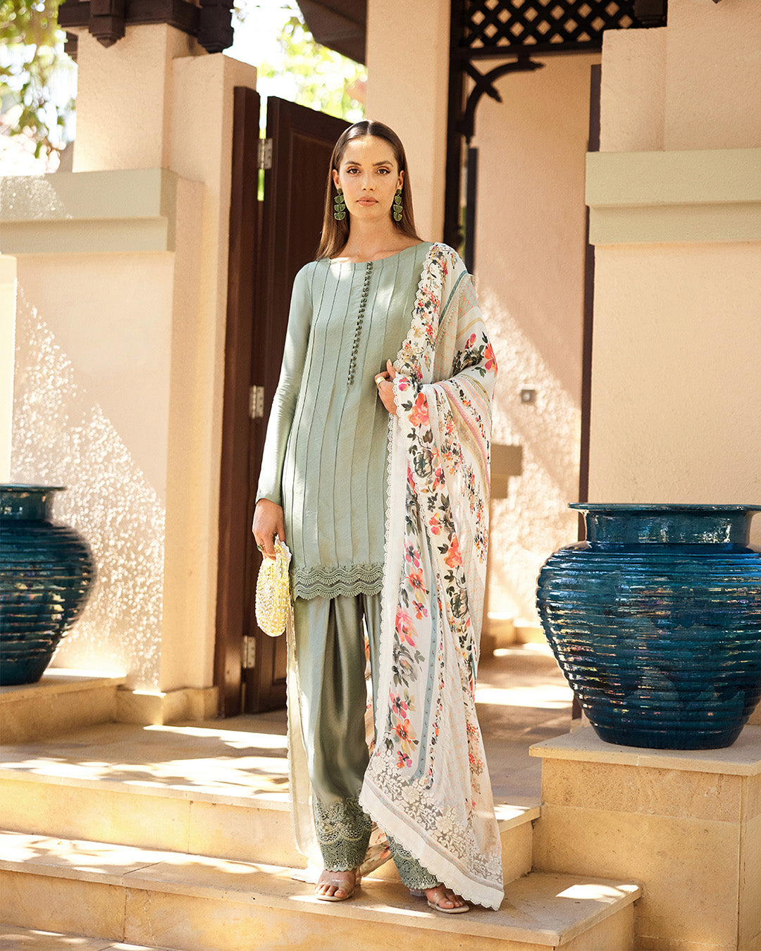 Faiza Saqlain Arnett – Embroidered Net Suit (3-Piece) - House Of Hania