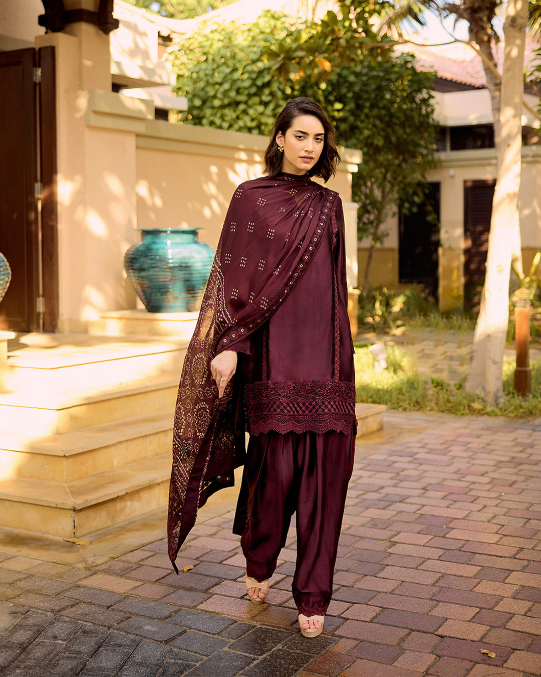 Faiza Saqlain Triana – Printed Organza Suit (3-Piece) - House Of Hania