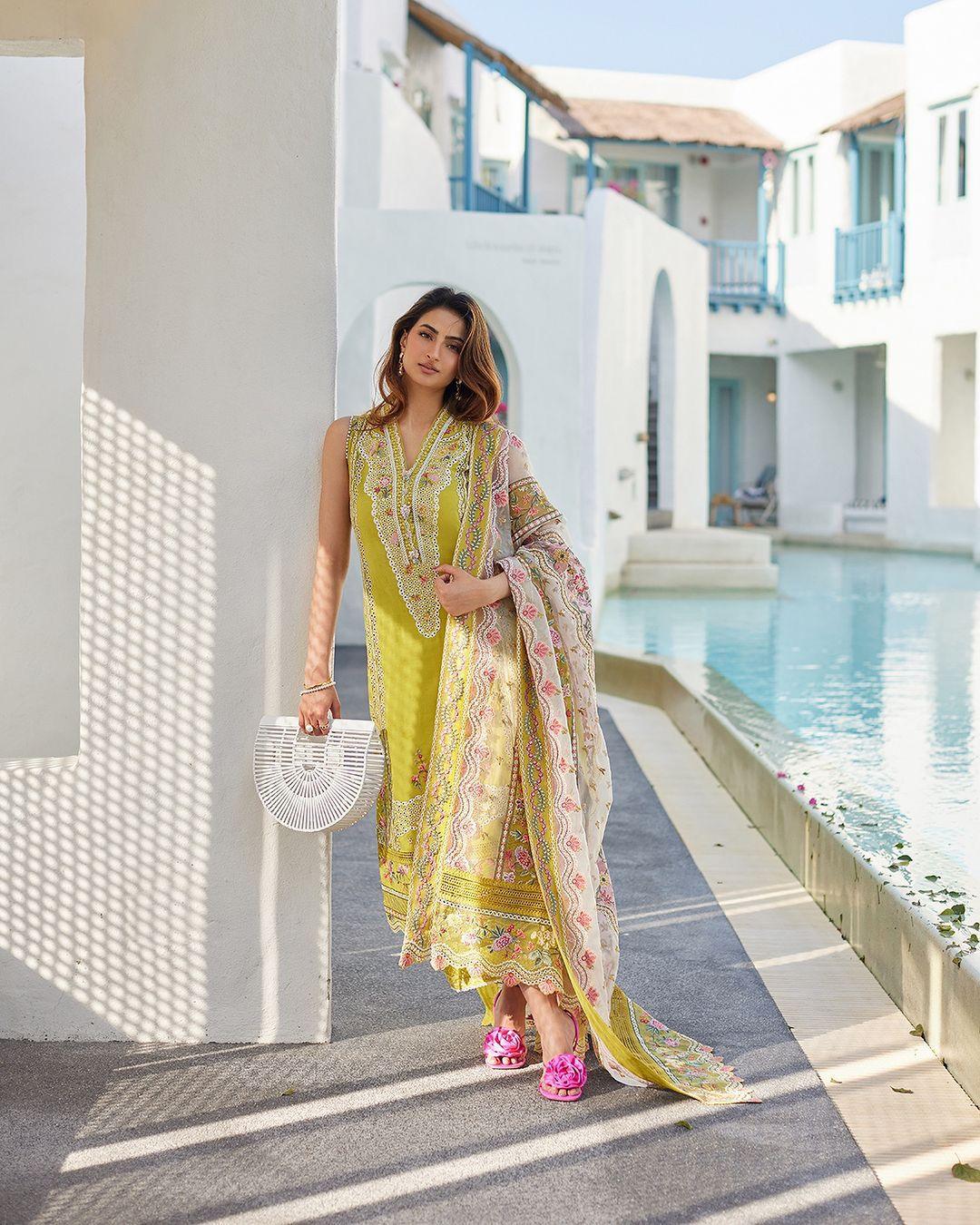Faiza Saqlain Estera – Embroidered Organza Suit (3-Piece) - House Of Hania