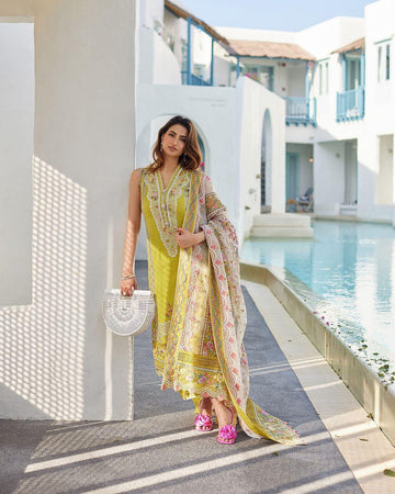 Faiza Saqlain Estera – Embroidered Organza Suit (3-Piece) - House Of Hania