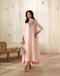 Faiza Saqlain Eleya – Embroidered Raw Silk Suit (3-Piece) - House Of Hania