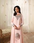 Faiza Saqlain Eleya – Embroidered Raw Silk Suit (3-Piece) - House Of Hania
