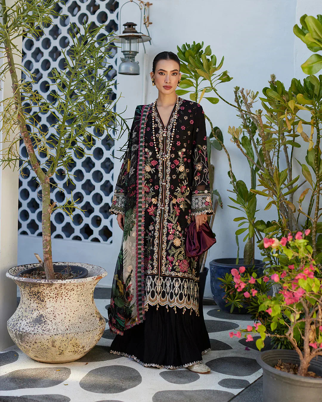 Faiza Saqlain | Liliana Luxury Lawn 24 | Merle - House Of Hania
