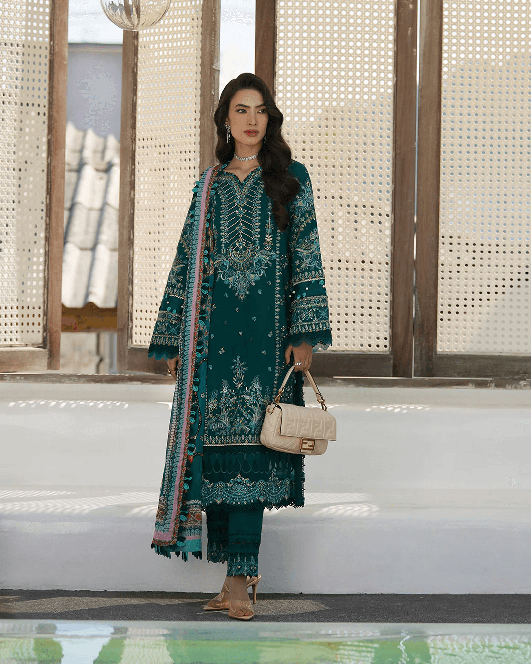 Faiza Saqlain Milena – Printed Lawn Suit (3-Piece) - House Of Hania