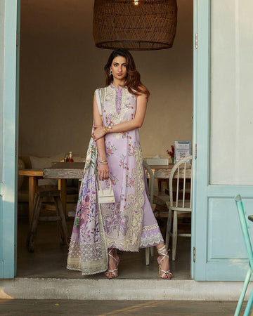 Faiza Saqlain Nazeli – Embroidered Organza Suit (3-Piece) - House Of Hania