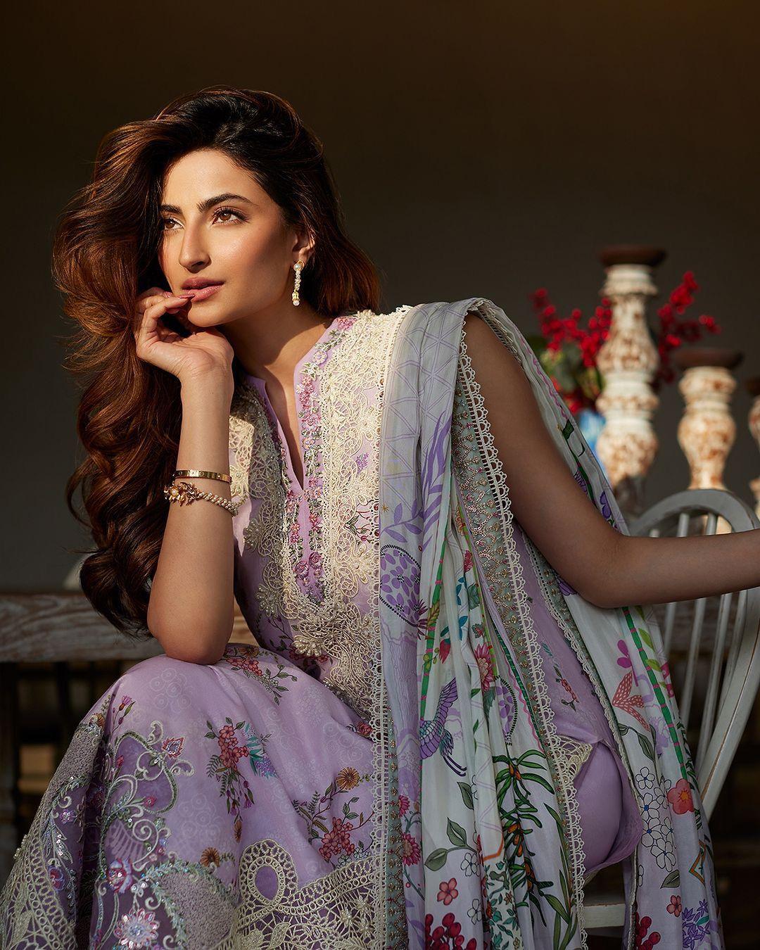 Faiza Saqlain Nazeli – Embroidered Organza Suit (3-Piece) - House Of Hania