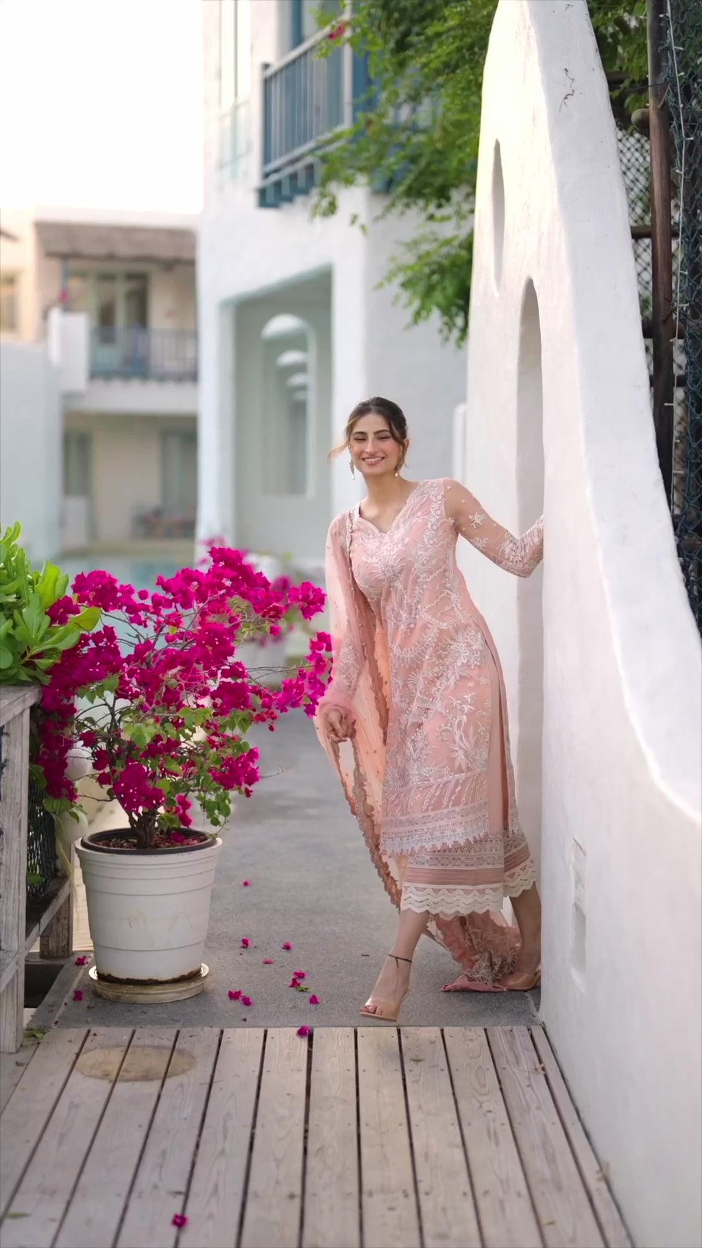 Faiza Saqlain Valetta – Embroidered Lawn Suit (3-Piece) - House Of Hania
