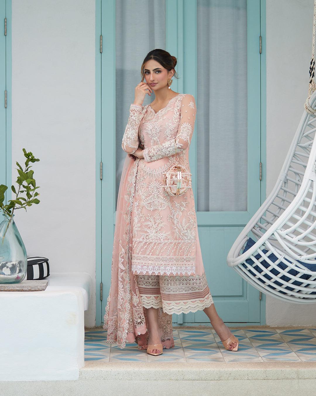 Faiza Saqlain Valetta – Embroidered Lawn Suit (3-Piece) - House Of Hania