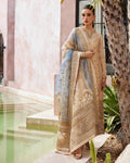 Faiza Saqlain Yelena – Embroidered Raw Silk Suit (3-Piece) - House Of Hania