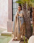 Faiza Saqlain Yelena – Embroidered Raw Silk Suit (3-Piece) - House Of Hania