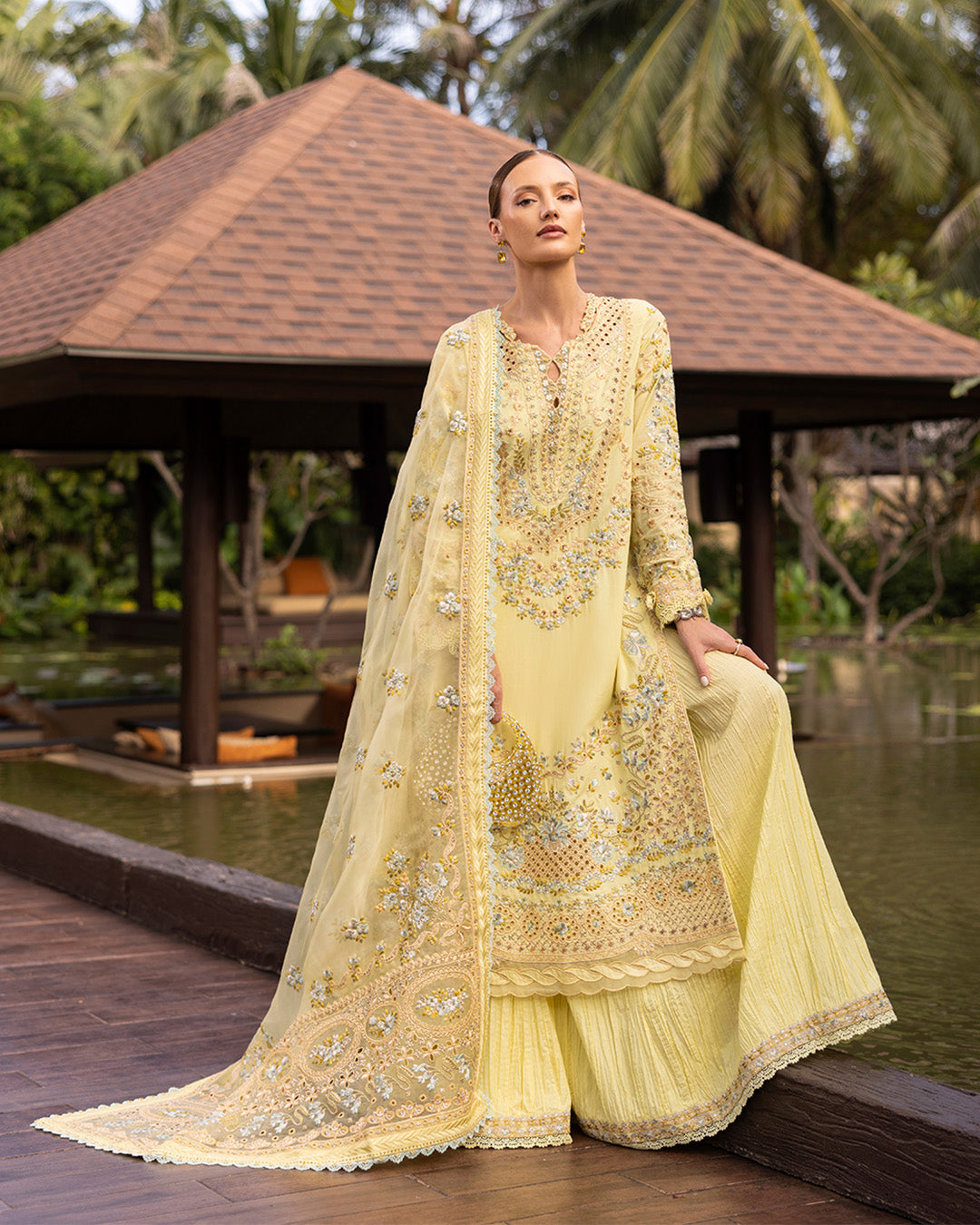 Faiza Saqlain | Zinnia Lawn 25 | Azalea - House Of Hania