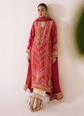 Farah Talib Aziz | Designer Picks 24 | ANEETA CRIMSON SHIRT AND DUPATTA - House Of Hania