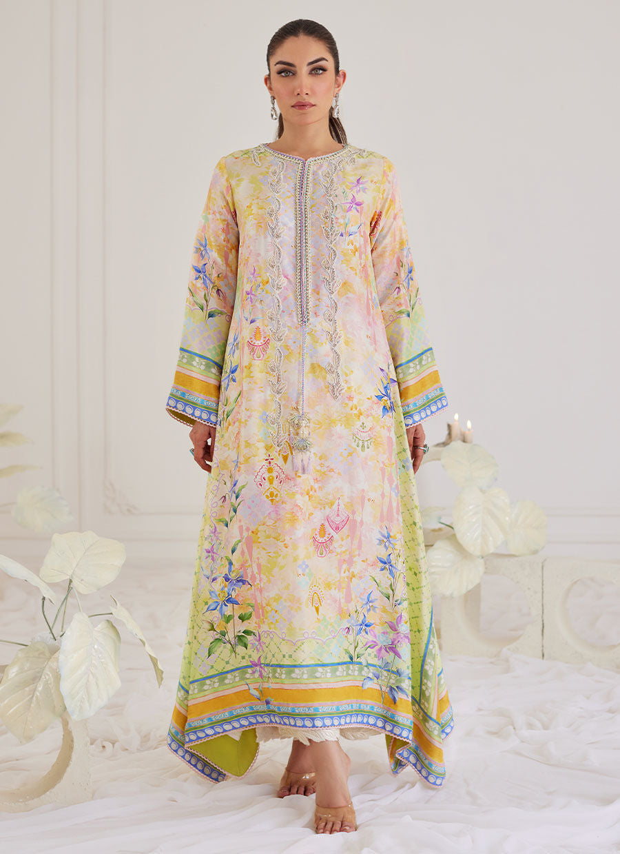 Farah Talib Aziz | Designer Picks 24 | BLANCA RAW SILK KAFTAN - House Of Hania