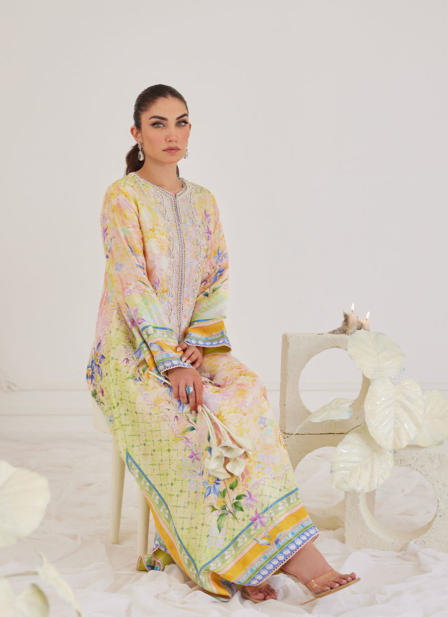 Farah Talib Aziz | Designer Picks 24 | BLANCA RAW SILK KAFTAN - House Of Hania