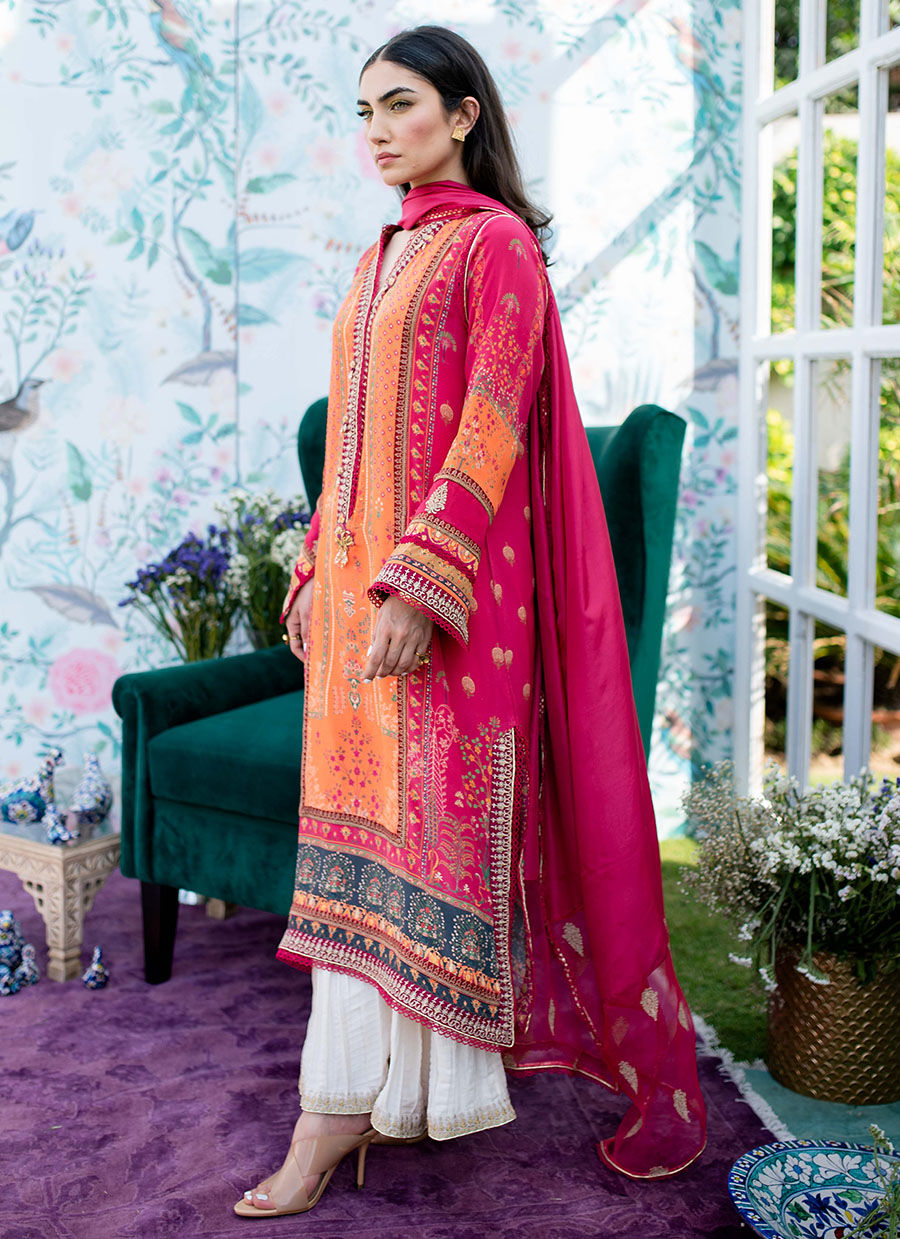 Farah Talib Aziz | Designer Picks 24 | BLAZER SHIRT AND DUPATTA - House Of Hania