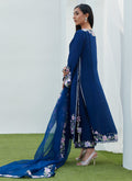 Farah Talib Aziz | Designer Picks 24 | HAN NAVY EMBROIDERED SHIRT AND DUPATTA - House Of Hania
