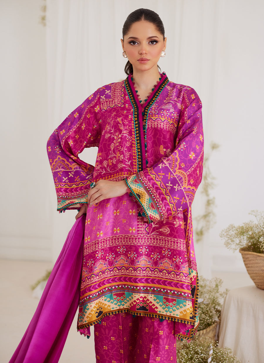 Farah Talib Aziz | Designer Picks 24 | LUZ MAGENTA SHIRT AND DUPATTA - House Of Hania